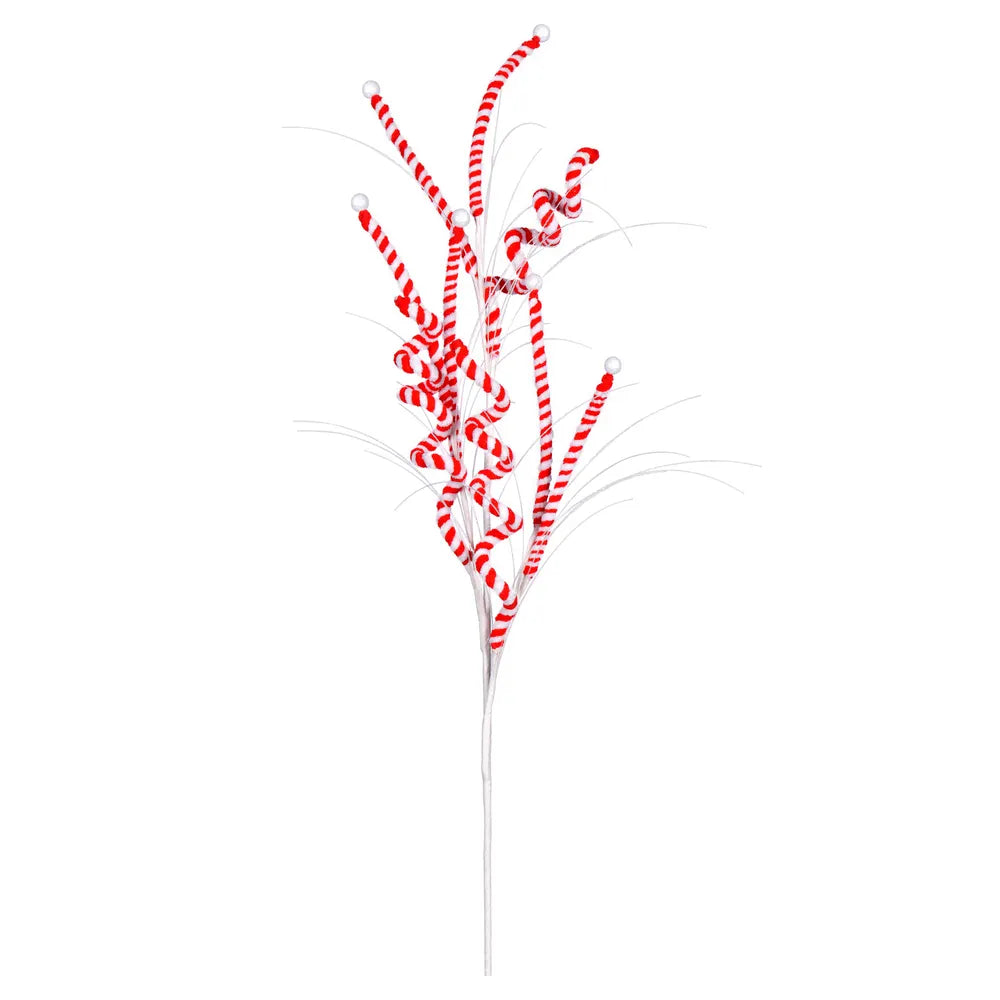 20" Red and White Candy Cane Spray