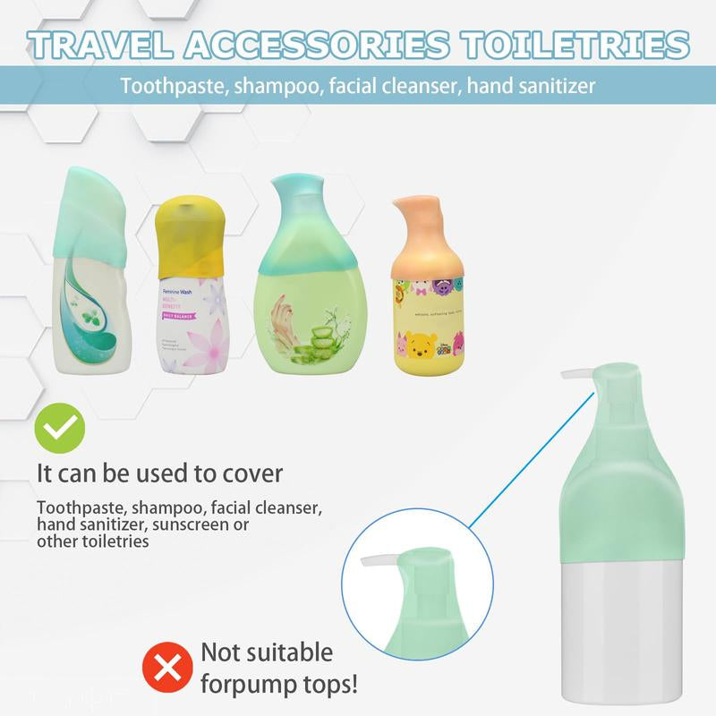 1 Set of 16 Silicone Bottle Covers Travel Essentials for Women Men, Beach Vacation Essentials, Travel Size Toiletries Accessories, Cruise Ship Essentials, Must Haves, Leak Proofing