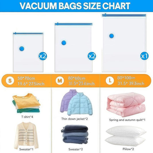 Vacuum Storage Bags (12 Jumbo Pack) Space Saver Bags with 1 Electric Air Pump Vacuum Seal Bags Compression Bags for Clothes Blanket Duvets Pillows Comforters Travel Moving
