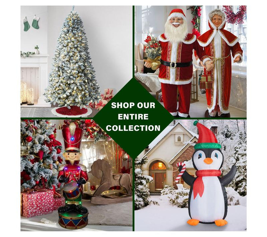 Fraser Hill Farm 71-In. Musical Snowy Christmasstreet Lamp