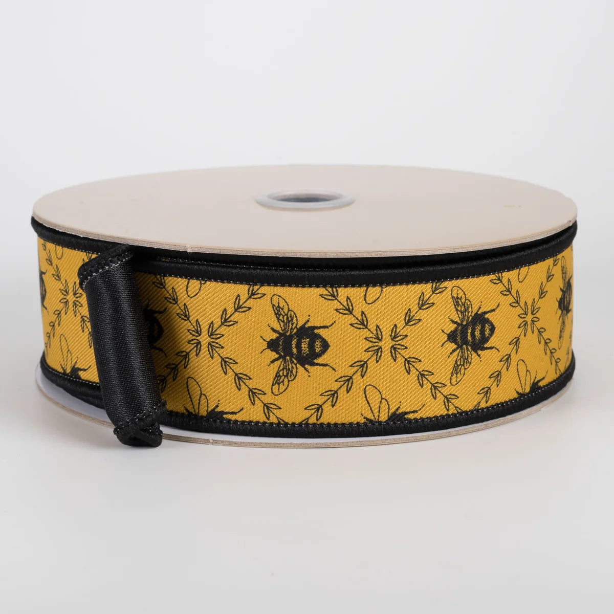 1.5" Double Sided Fused Honey Bee Trellis Ribbon (10 Yards)