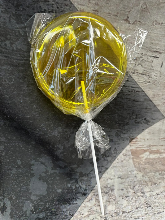 13.75" Clear Yellow Lollipop Pick