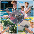 LED Lights Electric Water Guns Children Simulated Shooting Recoil Powerful Automatic Water Spray Gun Kids Summer Outdoor Toys