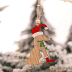 5Pcs Christmas Wooden Ornaments Cute Dog Cat Car Hanging Pendants for Christmas Tree Christmas Decoration 2024 Navidad Xmax Gift
