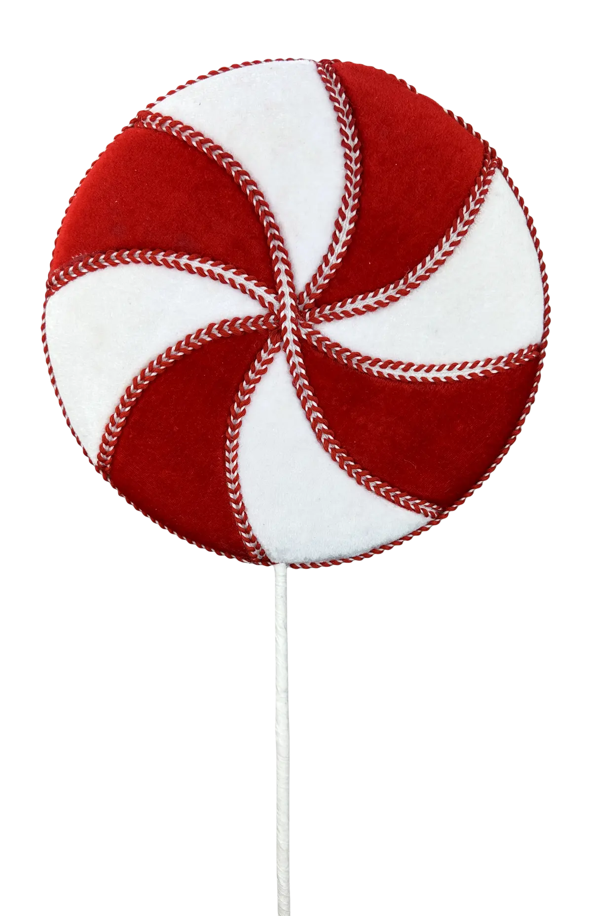 29" Red and White Lollipop Pick (10.5" Diameter)
