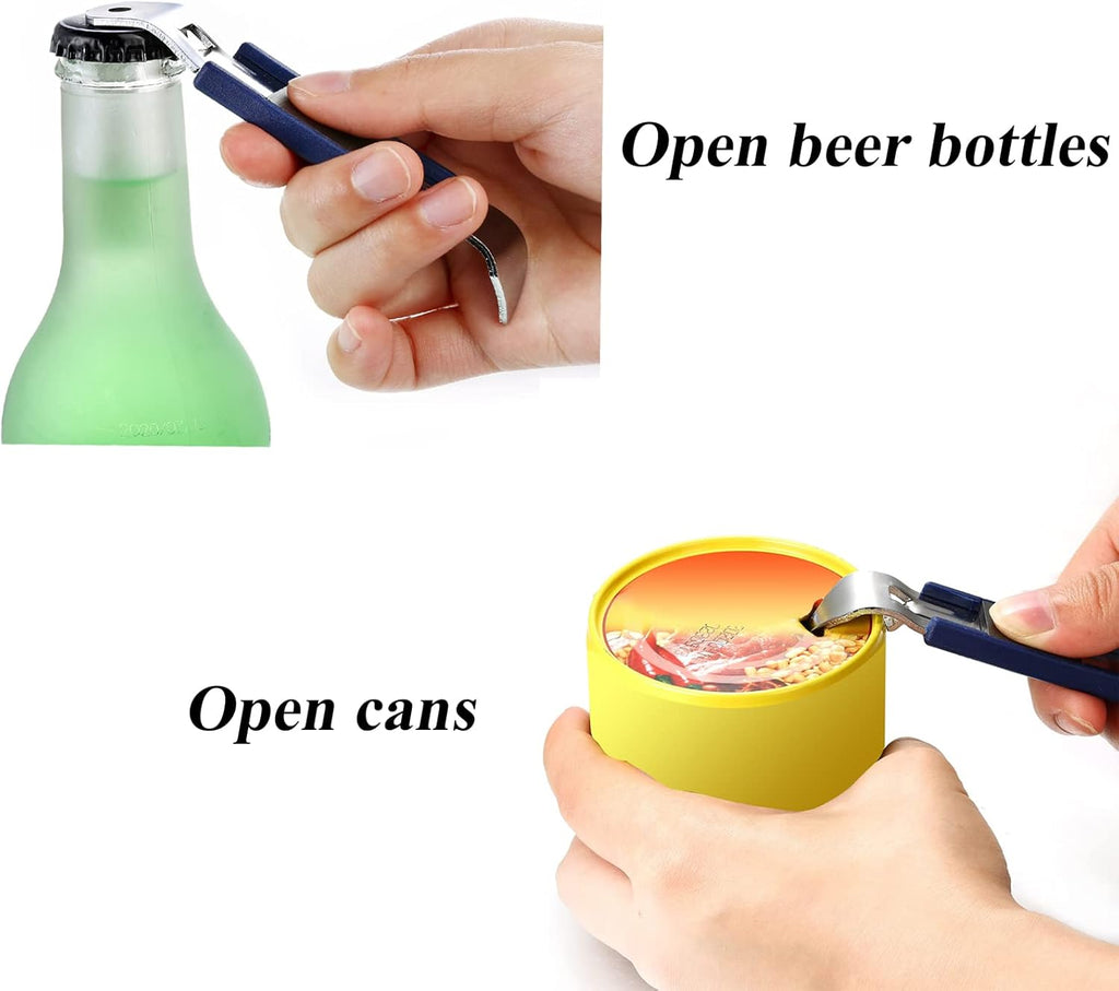 3 Pieces Magnetic Bottle Openers Can Opener Classic Beer Opener Stainless Steel Small Bottle Opener Can Tapper with Magnet for Camping and Traveling