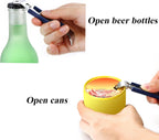 3 Pieces Magnetic Bottle Openers Can Opener Classic Beer Opener Stainless Steel Small Bottle Opener Can Tapper with Magnet for Camping and Traveling