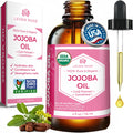 Jojoba Oil Organic, Pure Cold Pressed Natural Unrefined Moisturizer for Skin Hair and Nails 4 Oz