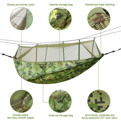 Camping Hammock, Portable Double Hammock With Net