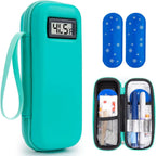 Insulin Cooler Travel Case with Thermometer Display Medicine Organizer Bag Waterproof Insulin Cooling Bag for Diabetics