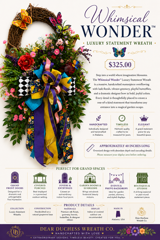 Whimsical Wonder™ Luxury Statement Wreath