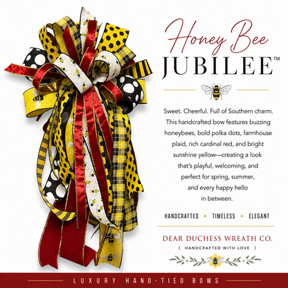 Bumblebee & Plaid Luxury Hand-Tied Bow