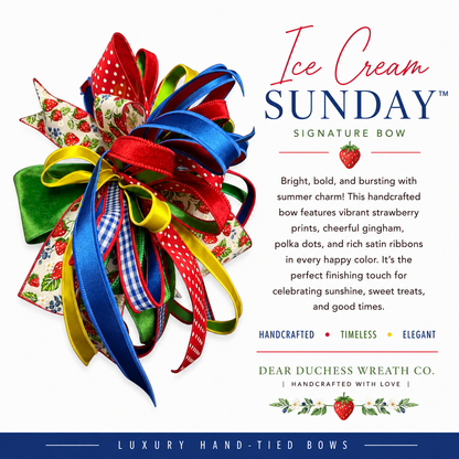 Ice Cream Sunday Luxury Hand-Tied Bow