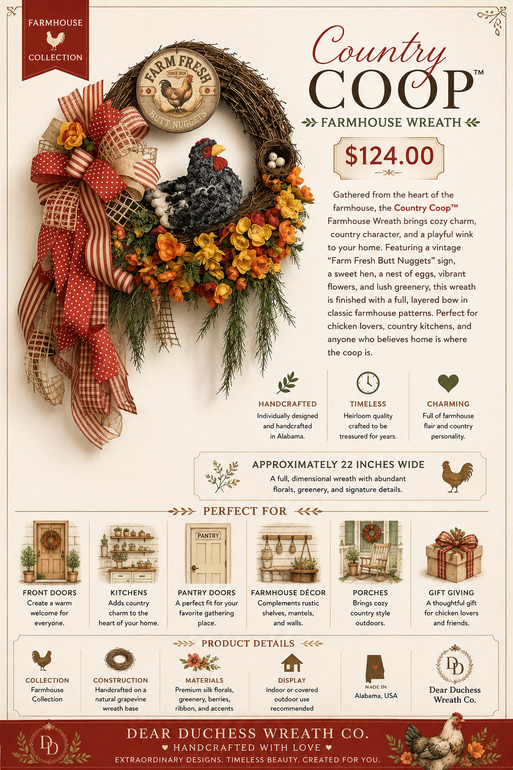Farm Fresh Henhouse™ Rustic Chicken Wreath