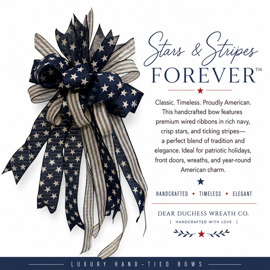 Americana in Blue Luxury Hand-Tied Bow
