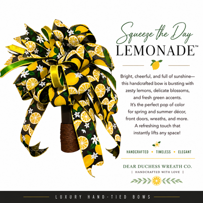 Midnight Lemon Grove Hand-Tied Bow