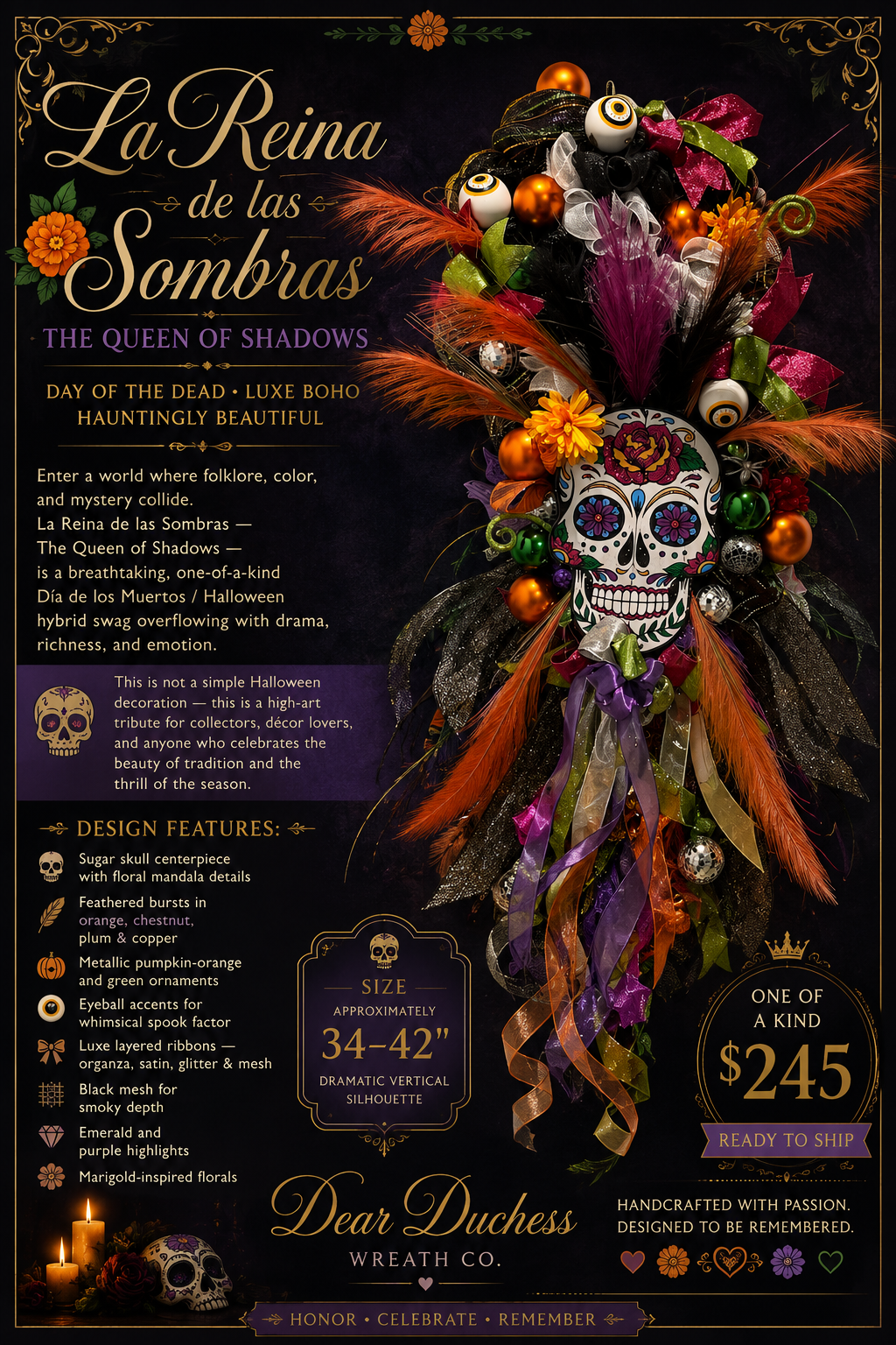 “La Reina de las Sombras” — The Queen of Shadows Swag