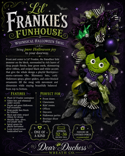 Lil’ Frankie’s Funhouse Halloween Swag” (Whimsical • Bright • Kid-Friendly Spooky Decor)