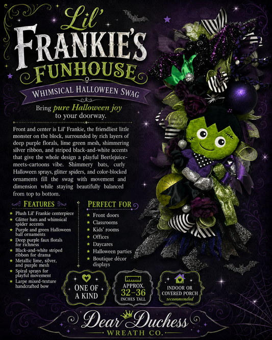 Lil’ Frankie’s Funhouse Halloween Swag” (Whimsical • Bright • Kid-Friendly Spooky Decor)