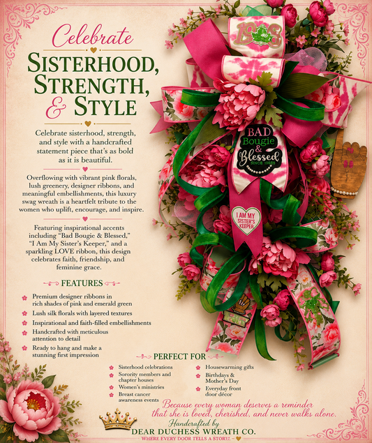 Pretty in Pink™ Sisterhood Swag Wreath