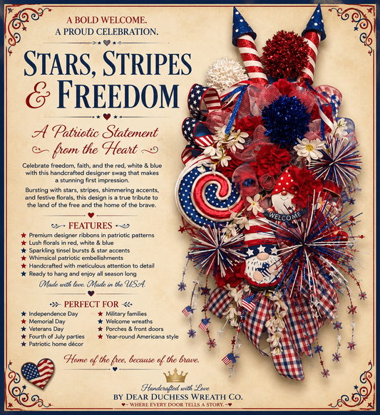Stars, Stripes & Freedom™ Patriotic Swag Wreath