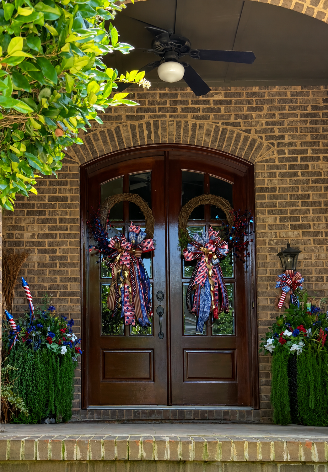 Patriotic Stars & Stripes Luxury Hand-Tied Bow