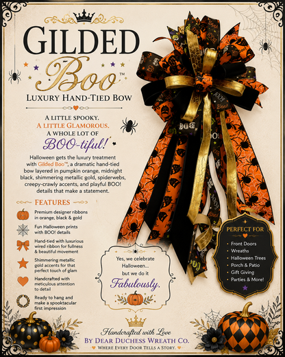 Gilded Boo™ Luxury Hand-Tied Bow