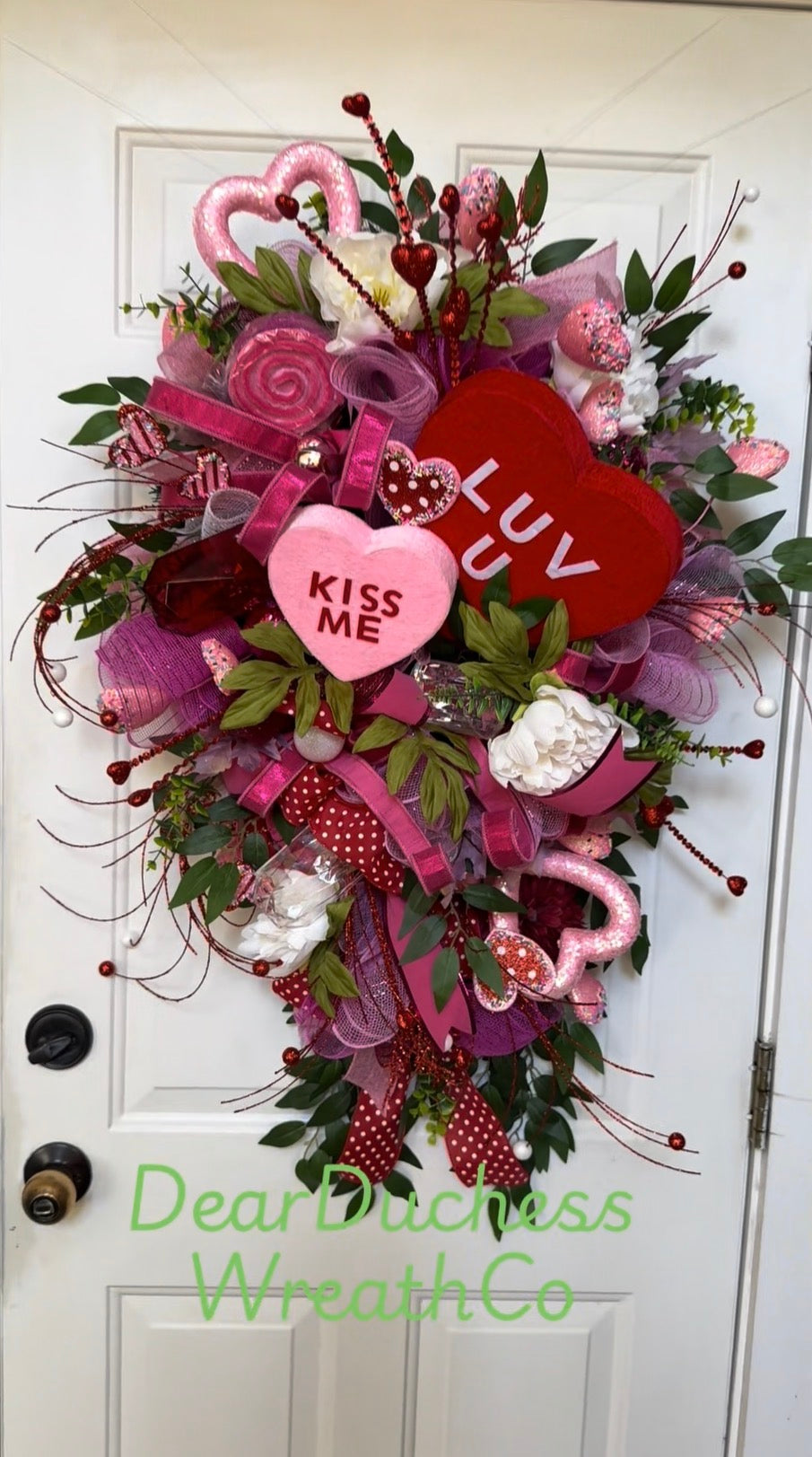 The “Kiss Me, Luv” Luxe Valentine Statement Wreath™