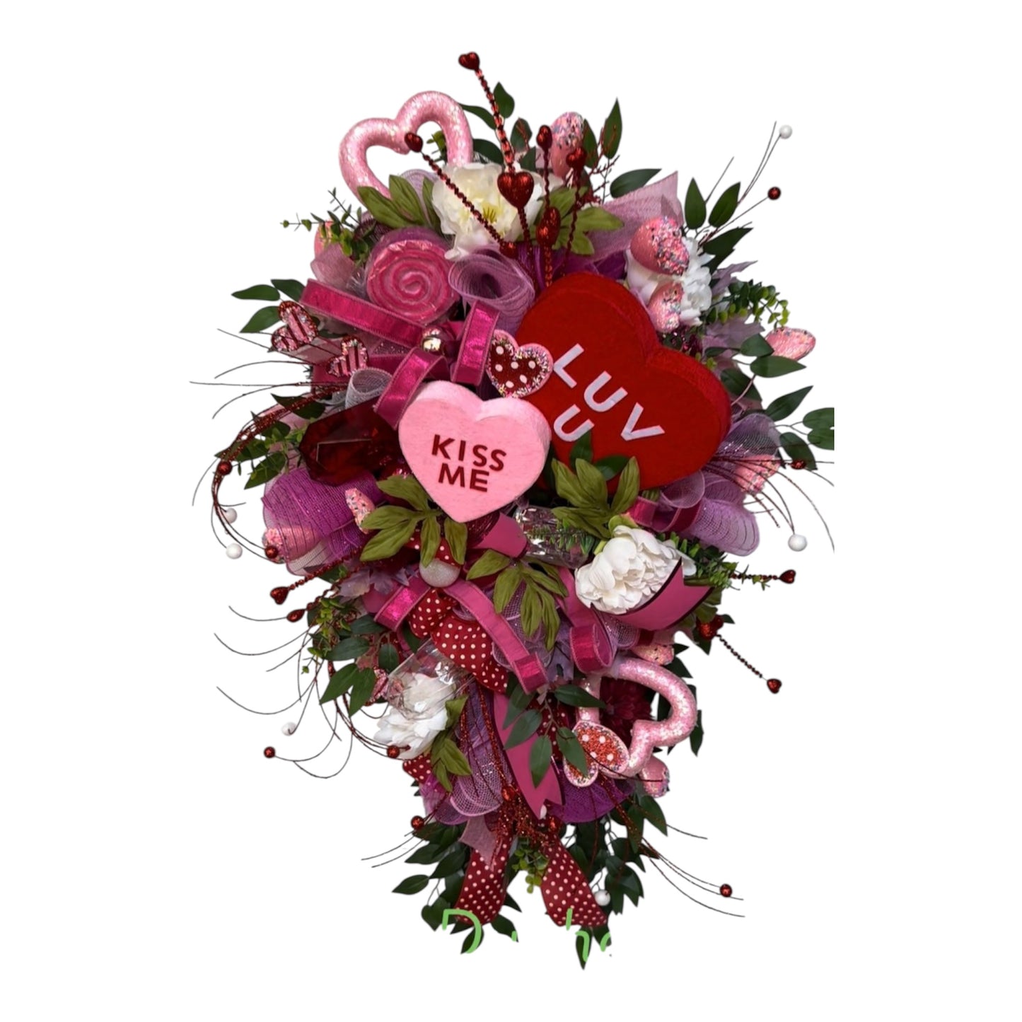 The “Kiss Me, Luv” Luxe Valentine Statement Wreath™