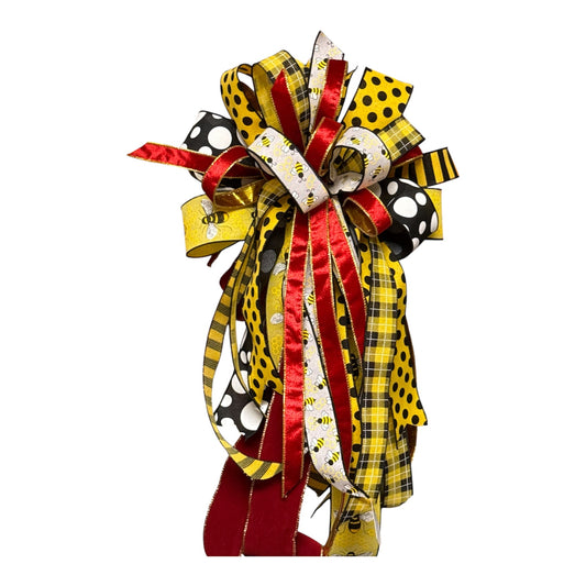 Bumblebee & Plaid Luxury Hand-Tied Bow