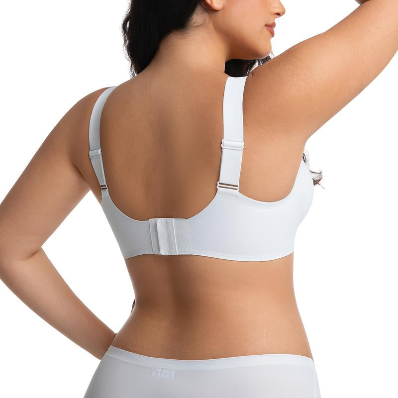 Plus Size Fashion Lingerie: Wireless Seamless Bra Full Coverage Comfortable Wireless Padded Bras Comfort Push-Up T-Shirt Bra for Everyday