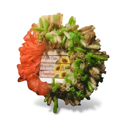 Cider & Hayrides Harvest Curl Wreath