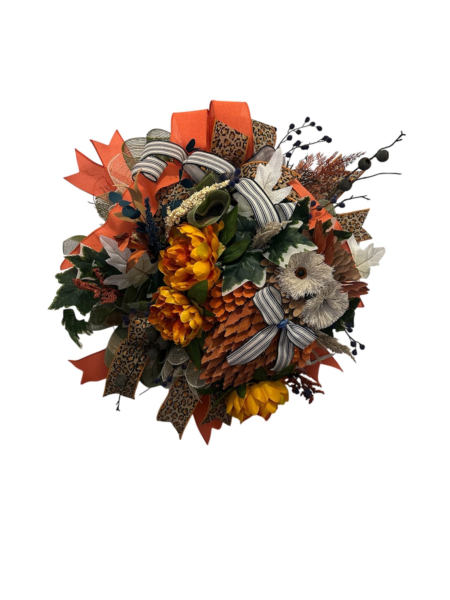 🦉✨Who Dat the Owl” — Luxe Autumn Harvest Wreath