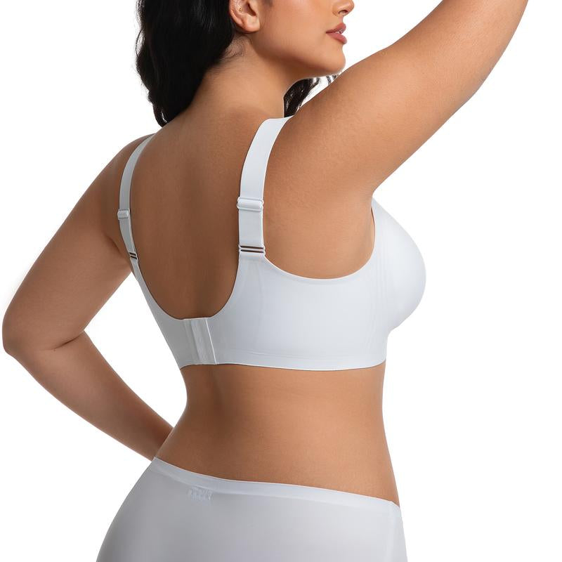 Plus Size Fashion Lingerie: Wireless Seamless Bra Full Coverage Comfortable Wireless Padded Bras Comfort Push-Up T-Shirt Bra for Everyday