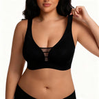 Plus Size Fashion Lingerie: Wireless Seamless Bra Full Coverage Comfortable Wireless Padded Bras Comfort Push-Up T-Shirt Bra for Everyday