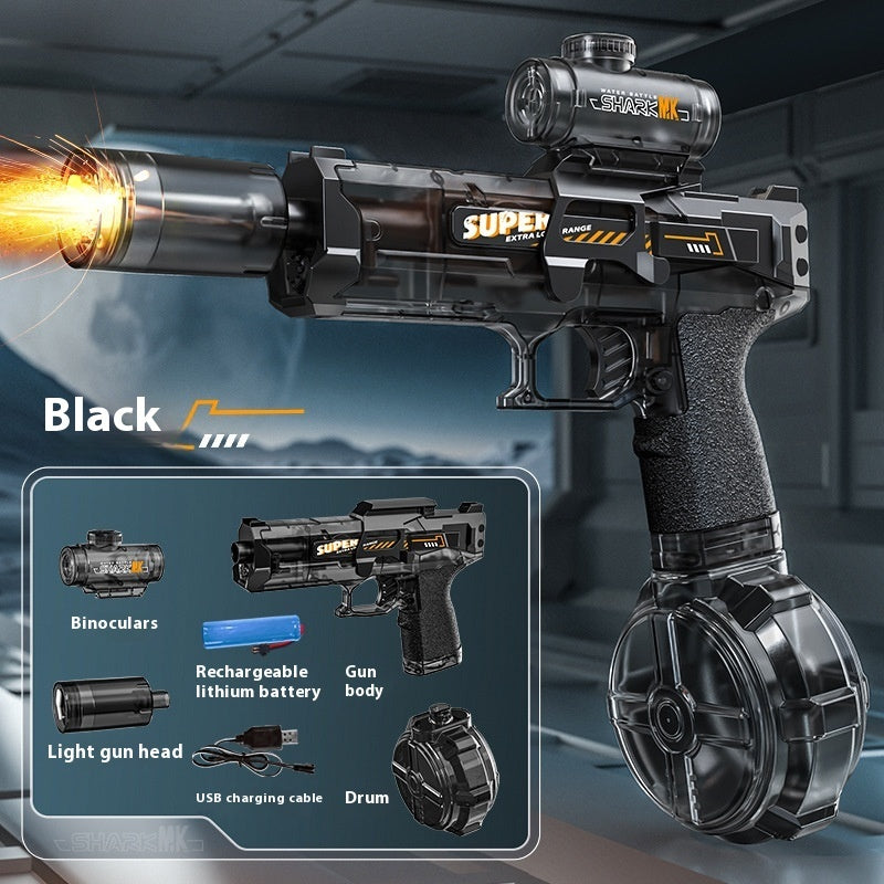 LED Lights Electric Water Guns Children Simulated Shooting Recoil Powerful Automatic Water Spray Gun Kids Summer Outdoor Toys