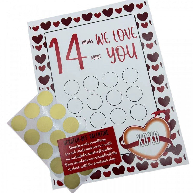 Valentine Scratch Off Print Valentine's Day