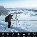 80/85 Inches Heavy Duty Tripod for Camera and Phone, 85" Camera Monopod Tripods, DSLR Binoculars Spotting Scope Camcorders Video Tripod Stand, 360 Degree Ball Head, 35 Lbs Loads