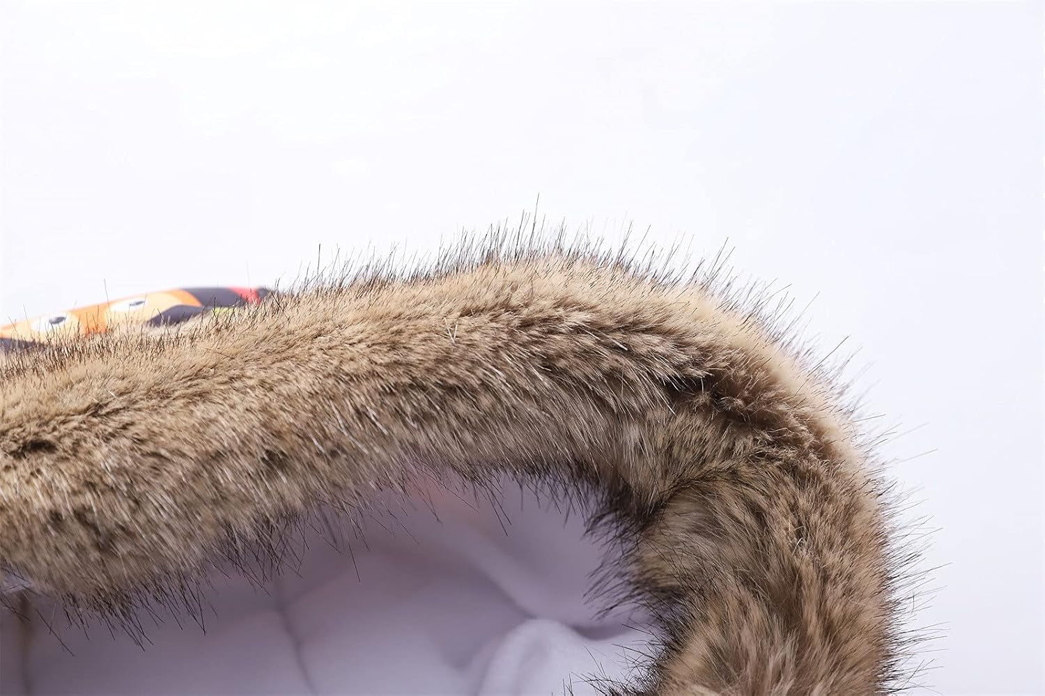 Cozy Floral Faux Fur Hooded Down Jacket for Girls - Warm & Windproof Winter Coat