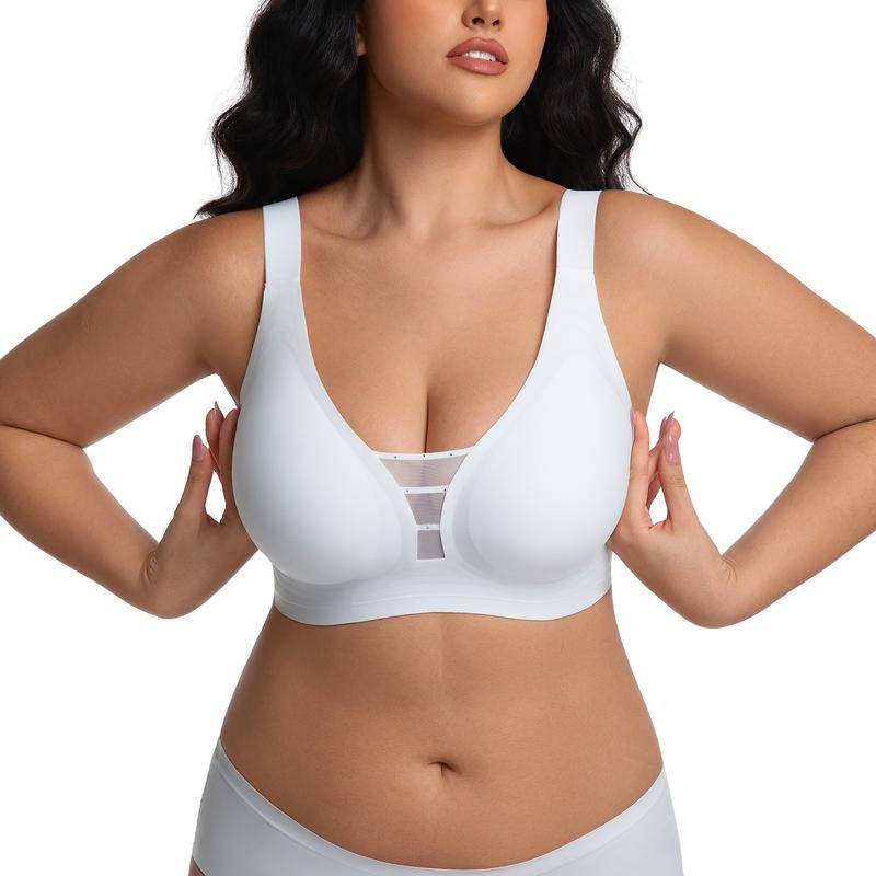 Plus Size Fashion Lingerie: Wireless Seamless Bra Full Coverage Comfortable Wireless Padded Bras Comfort Push-Up T-Shirt Bra for Everyday