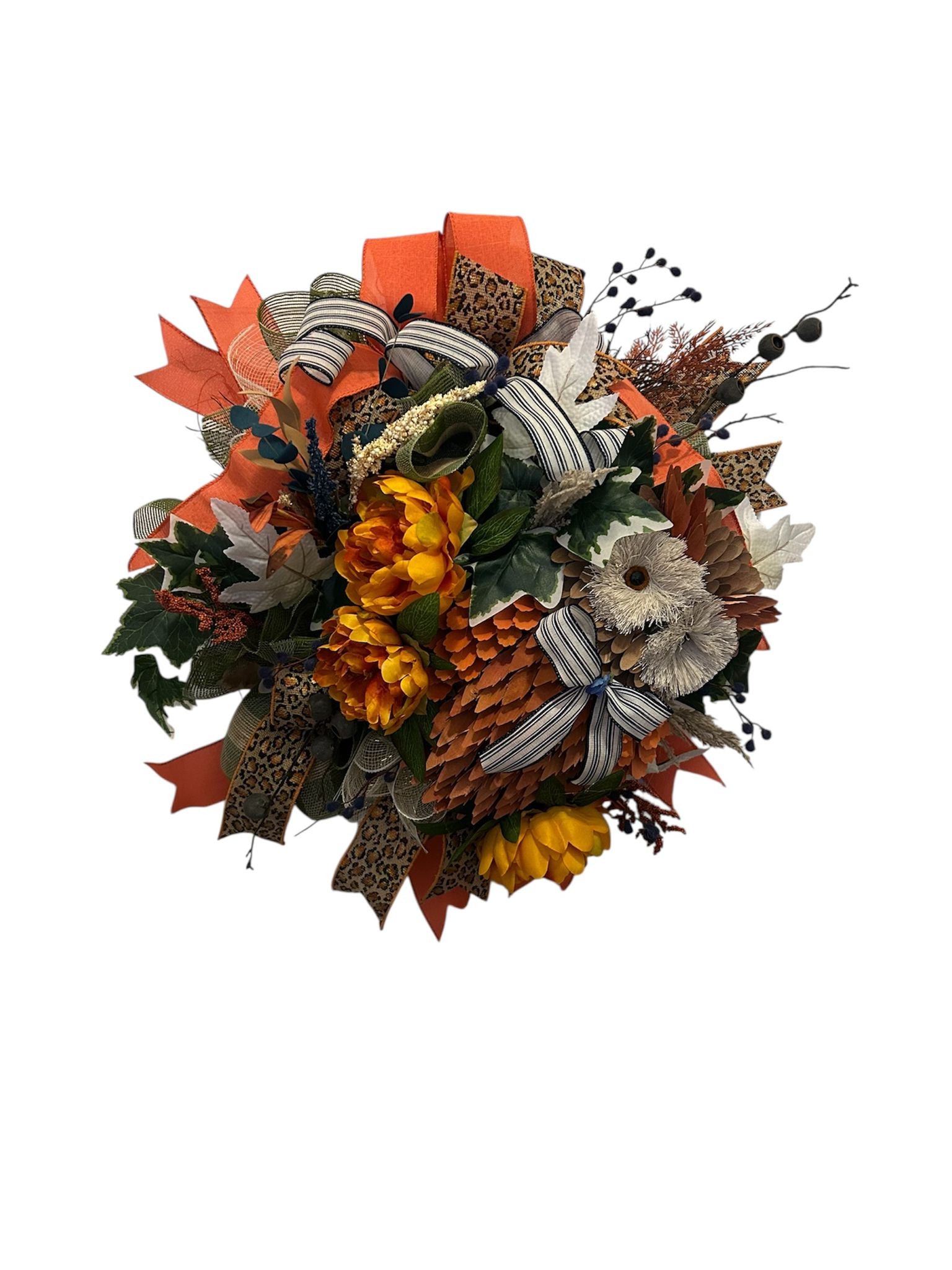 🦉✨Who Dat the Owl” — Luxe Autumn Harvest Wreath