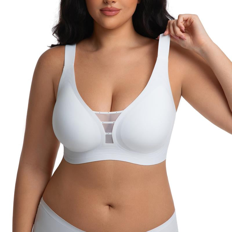 Plus Size Fashion Lingerie: Wireless Seamless Bra Full Coverage Comfortable Wireless Padded Bras Comfort Push-Up T-Shirt Bra for Everyday