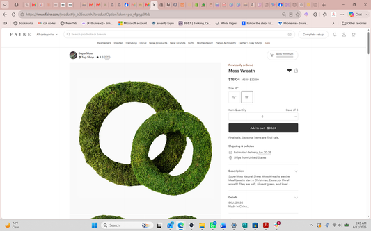 Moss Wreath 18"