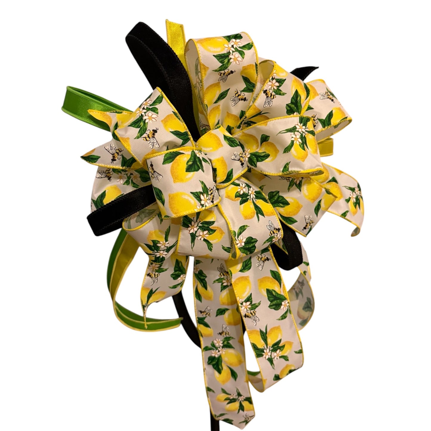 Lemon Blossom & Bee Luxe Hand-Tied Bow